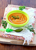 Carrot, apple and parsnip soup