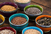 Kernels and seeds in small bowls