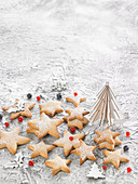 Christmas star-shaped biscuits