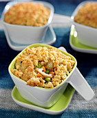 Chicken and curried vegetable crumble