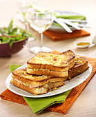 Chicken,curry and artichoke heart toasted and grilled sandwich
