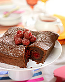 Chocolate-raspberry fondant