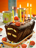 Two chocolate Birthday cake