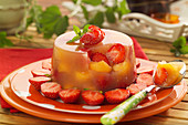 Gariguette strawberry and melon terrine