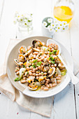 White haricot bean and cockle salad