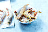 Whole raw shrimps
