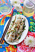 Chinese rolled rice crêpes