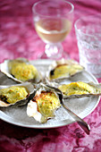 Hot Oysters Grilled With Parmesan