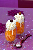 Mandarin Orange And Coconut Mousse Topped With Hazelnuts