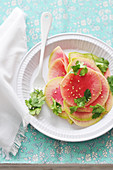 Red Radish Meat And Sesame Seed Salad