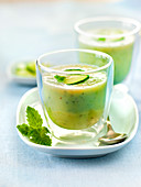 Cold cucumber,yoghurt and mint soup