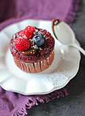 Muffin nach Art Red Velvet Cake mit Roter Bete