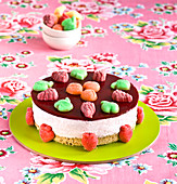 Cheesecake with Petits Filous and sweets