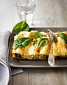 Cannelloni mit Spinat und Brocciu-Frischkäse