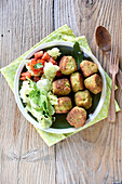 Lebanese falafel and raw food
