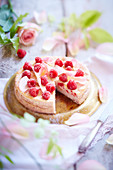 Raspberry and rose water magic Ispahan cake