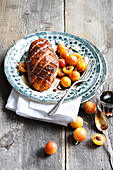 Duck magret with mirabelle plums, honey and balsamic vinegar