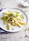 Flemish style white asparagus