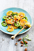 Clementine And Kiwi Fruit Salad With Honey