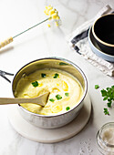 Mashed potatoes with butter and parsley