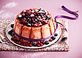 Charlotte with biscuits de Reims and berries