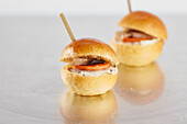 Mini burger as an aperitif