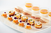 Selection of different appetisers