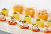Three aperitif canapés