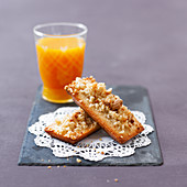 Financiers with crushed nutty crumble topping