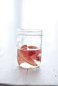 Detox water with pink grapefruit