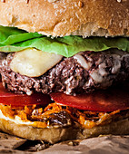 Close-up of a hamburger