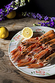Norway lobsters on a plate