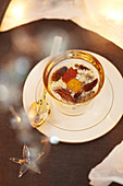 Coddled egg with morels and fish roe