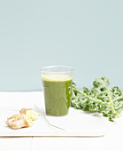 Kale cabbage and ginger smoothie