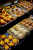 Various baked goods in a bakery in San Miguel, El Salvador