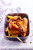 Christmas capon with gingerbread