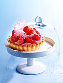 Strawberry tartlet with candy floss