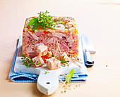 Ham terrine with carrots