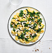 Tortellinis sauté with spinach