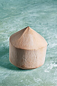 Carved coconut for coconut water drinks