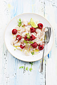 Ceviche mit Dorade und Himbeeren