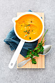 Cream of pumpkin and ginger soup