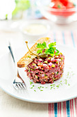 Tartar with fleur de sel and spices