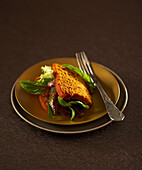 Croque de pain d'épices with Parma ham