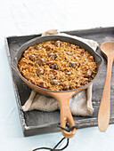 Baked rice with rabbit and snails
