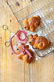 Rabbit-shaped Easter brioches