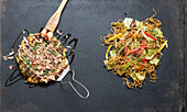Okonomiyaki und Yakisoba (Japan)