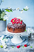 Eggless chocolate and coconut cake