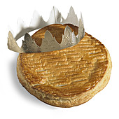 Galette des Rois with a crown (Epiphany cake, France)