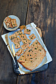 Homemade buckwheat crackers with pumpkin seeds